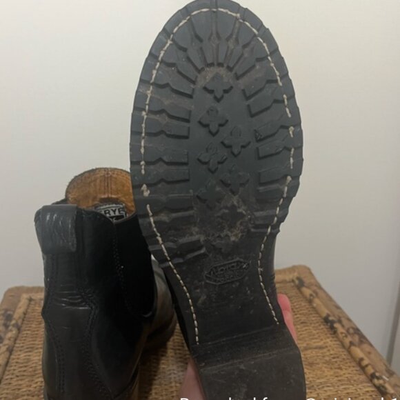 Vintage Frye Sabrina Black Leather Chelsea Ankle Boots - Picture 3 of 10